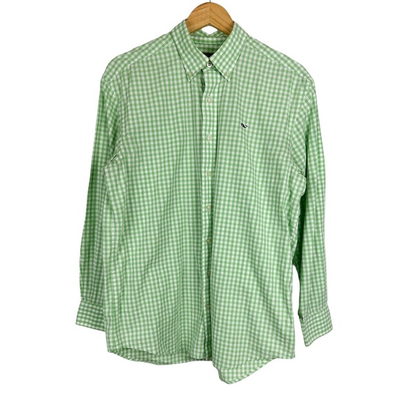 Vineyard Vines Other - Vineyard Vines Whale Shirt Plaid Long Sleeve Button Down Shirt Green Size Medium